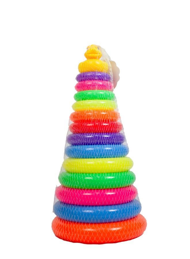 Creative  Educational Stacking Ring Early Education Toy For Kids- 13pcs - Image 1