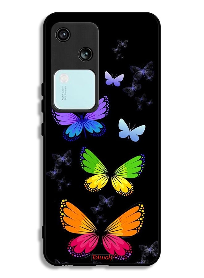 Tolwak Vivo V30 5G Protective Case Cover Colorful Butterflies - Image 1
