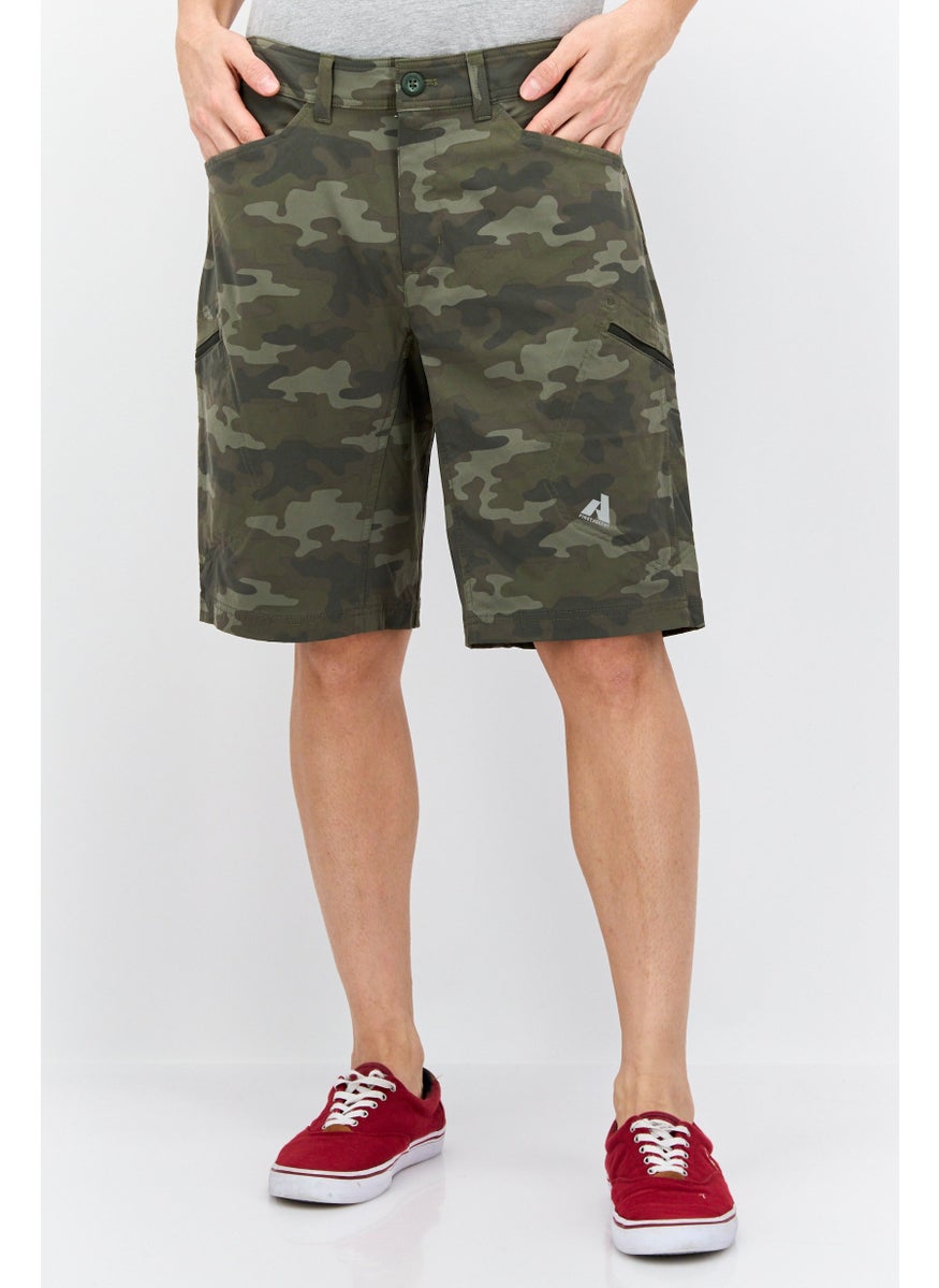 Eddie Bauer - Men Regular Fit Camouflage Cargo Shorts, Army Green Combo - Image 1