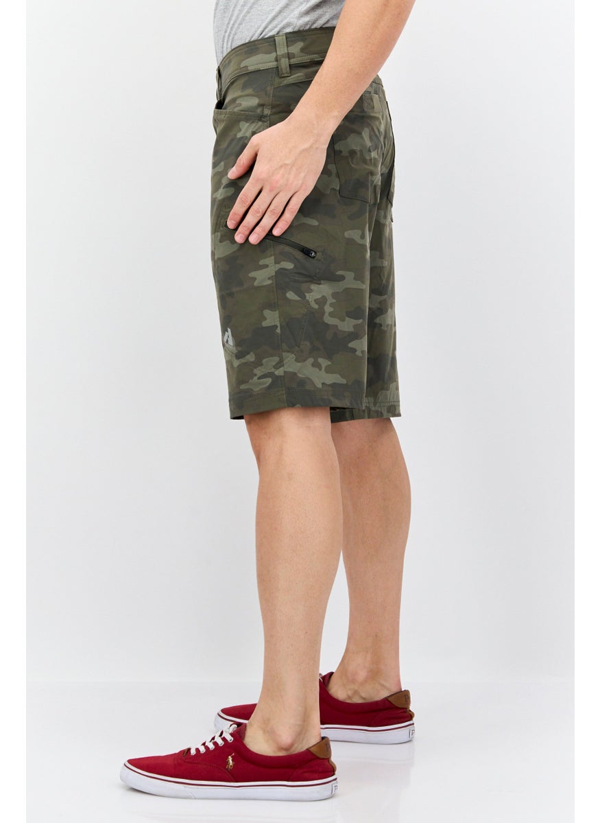 Eddie Bauer - Men Regular Fit Camouflage Cargo Shorts, Army Green Combo - Image 1