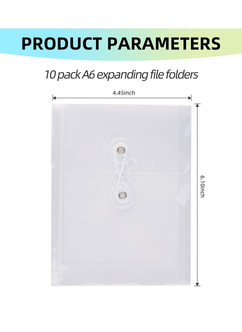Y&D - 10PCS A6 Expanding File Folder for Greeting Cards, Index Cards Organizer Waterproof Tax Item Coupons, Receipt, - Image 1