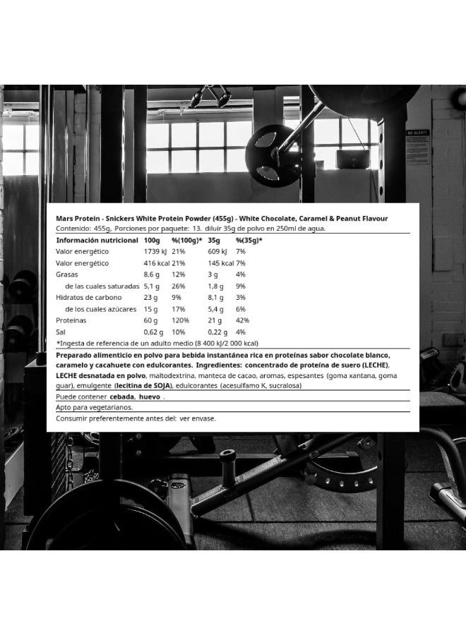 SNICKERS HI PROTEIN 455G WHITE CHOCOLATE CARAMEL & PEANUT - Image 2