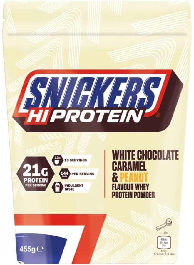 SNICKERS HI PROTEIN 455G WHITE CHOCOLATE CARAMEL & PEANUT - Image 1