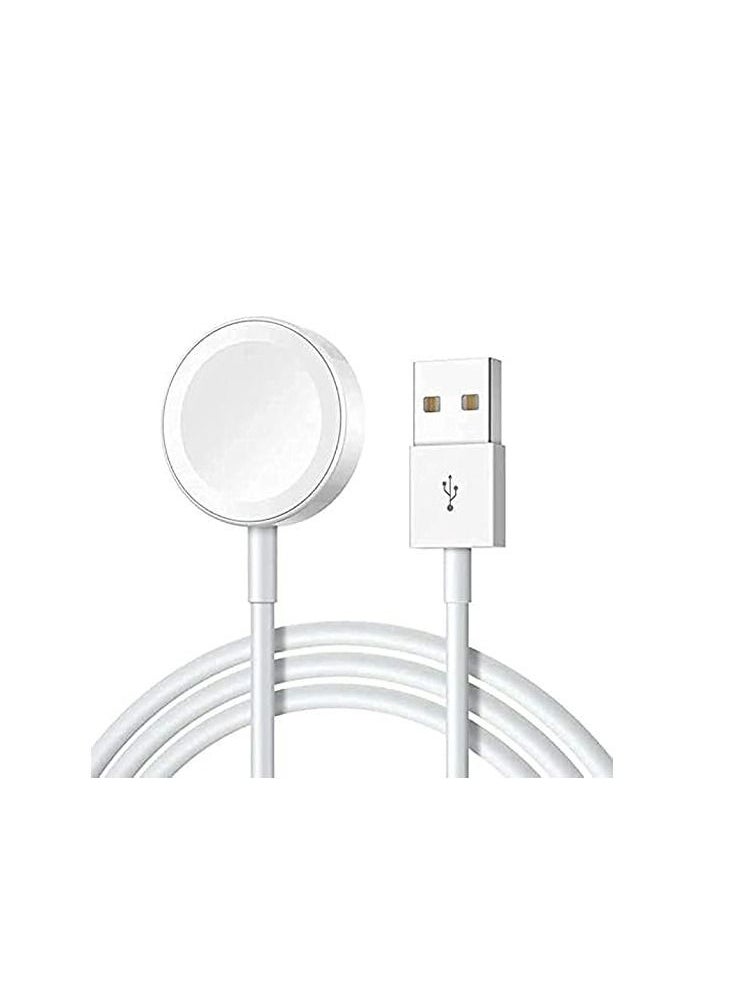Wulf Essentials Magnetic Wireless Charging Dock USB Charger Cable For Apple iWatch (Series 5/4/3/2) White  - Image 1