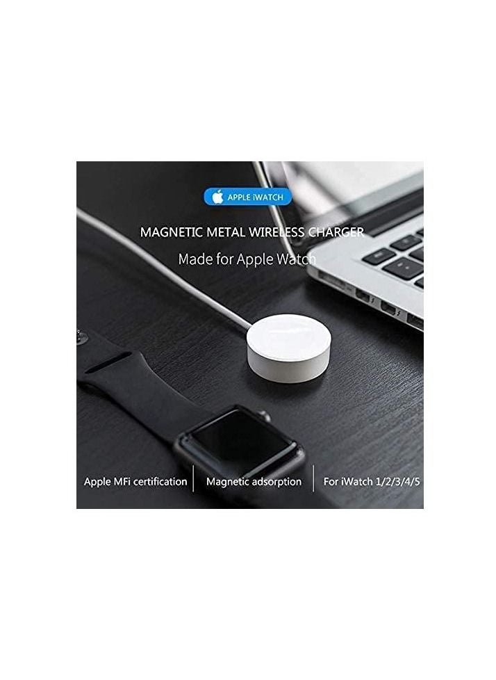 Wulf Essentials Magnetic Wireless Charging Dock USB Charger Cable For Apple iWatch (Series 5/4/3/2) White  - Image 3