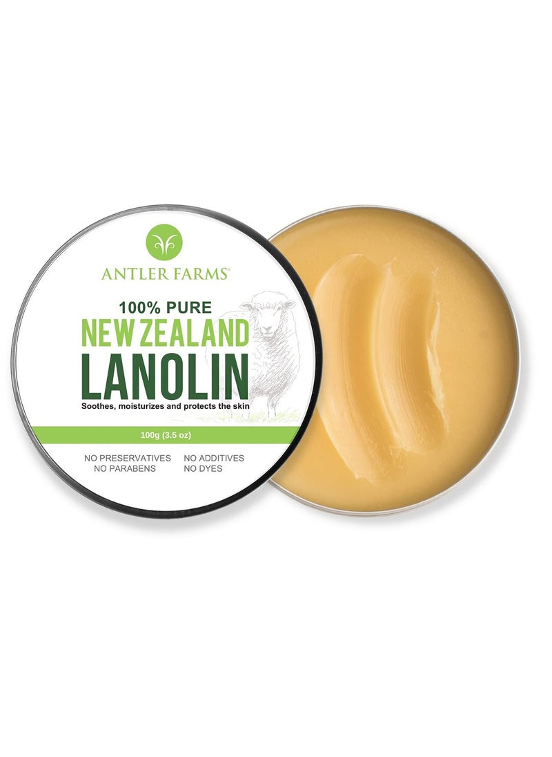 Antler Farms - Antler Farms - 100% Pure New Zealand Lanolin, 100g, Skin Moisturizer and Protectant, Refined USP Grade Balm - Image 1