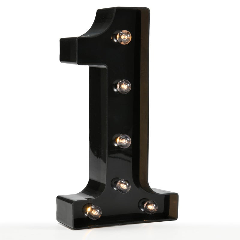 OYCBUZO OYCBUZO Light Up Black Alphabet Marquee Number Sign LED Marquee Number Lights Sign for Night Light Home Bar Christmas Lamp Birthday Party Wedding Decoration 1