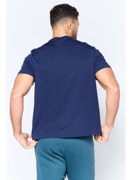 Reebok Men Sportswear Fit Short Sleeve Outdoor T-Shirt, Navy  - Image 4