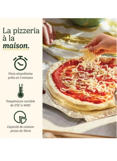 Cuisinart Pizza Oven | For Indoor Use | Wood Burning Flavour in 5 Minutes | Pizza Set Included: Pizza Peel, Cutter, Stone and Deep Shape | Adjustable Time and Temperature up to 400°C  - Image 2