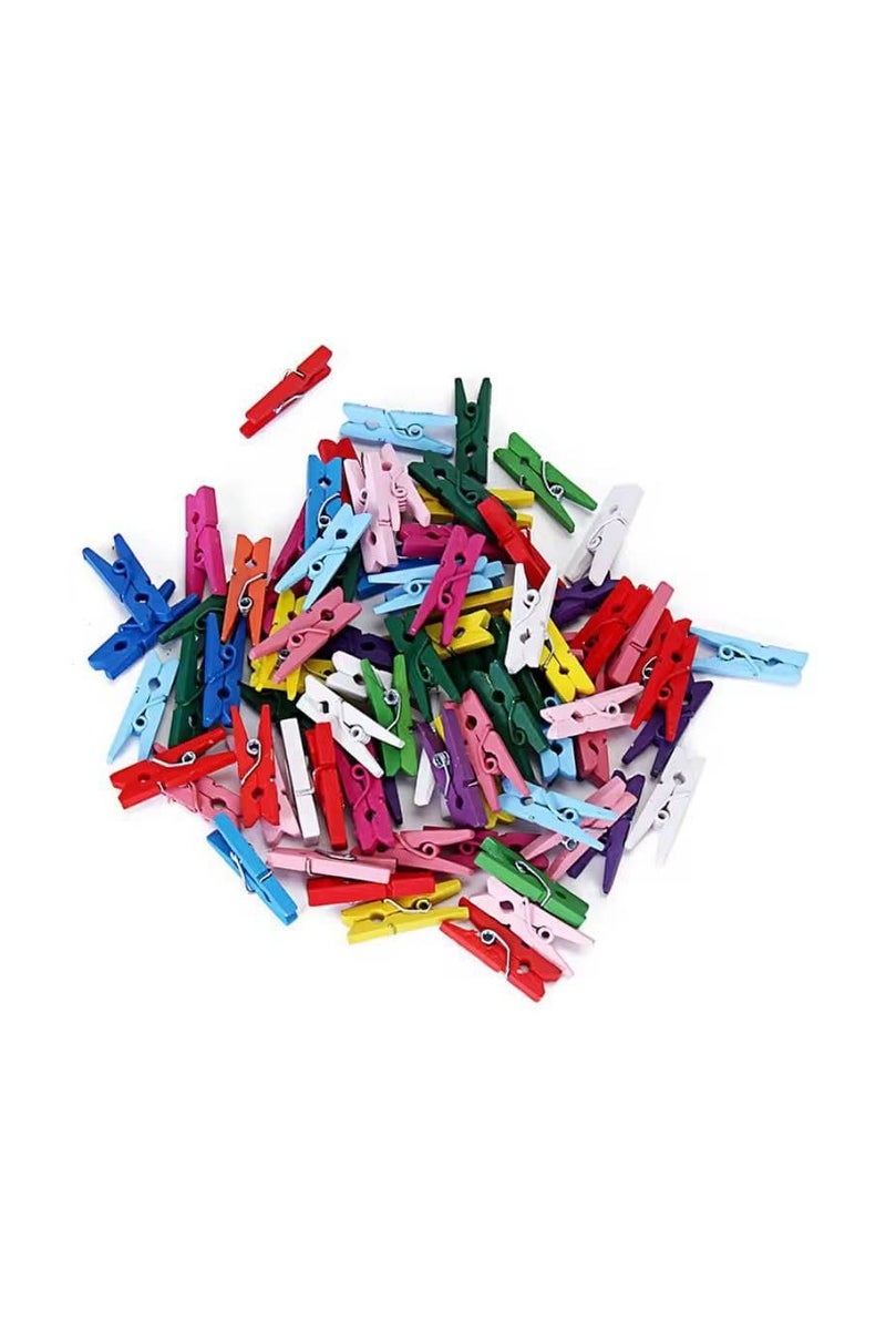 Colored wood paper clip bag Small clip Bag: 20 clips - Image 2