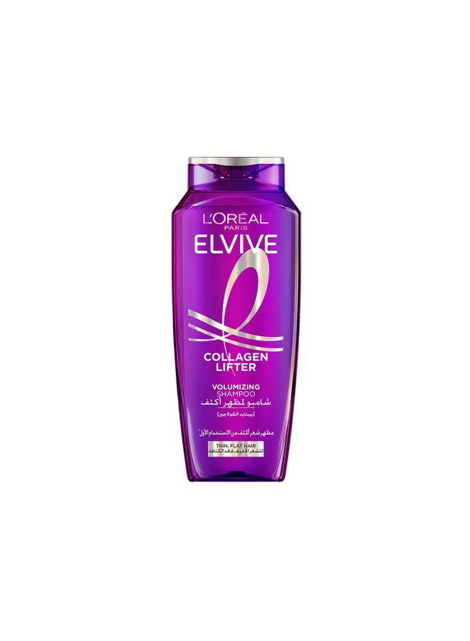 L'OREAL PARIS Elvive Collagen Lifter Volumizing Shampoo, Enrichced with Collagen Peptides, 400ml - Image 1