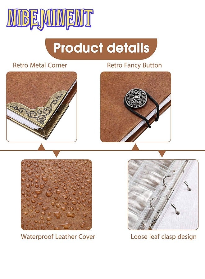 NIBEMINENT Coin Collecting Holder Album with 150 Coin Pockets and 240 Paper Currency Pockets, PU Leather Coins Collection Holder Penny Currency Storage Book (Brown) - Image 5