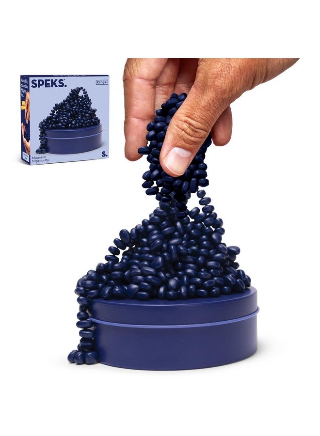 Speks Crags Ferrite Putty, Over 500 Ferrite Stones In A Metal Tin, Seriously Satisfying Fidget Toys For Adults And Desk Toys For Office, Matte Indigo, Medium - Image 1