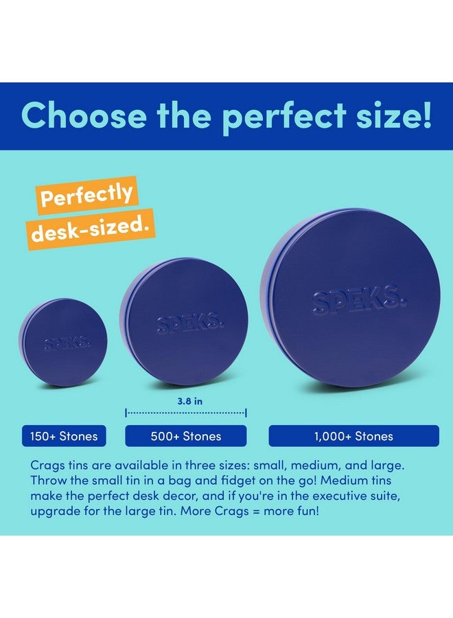 Speks Crags Ferrite Putty, Over 500 Ferrite Stones In A Metal Tin, Seriously Satisfying Fidget Toys For Adults And Desk Toys For Office, Matte Indigo, Medium - Image 2