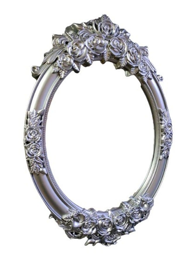 إن كي أكس مرايا مكياج ذات إطار معدني مثبتة على الحائط على شكل بيضاوي أو على الحائط لمدخل غرفة النوم والحمام - Image 2