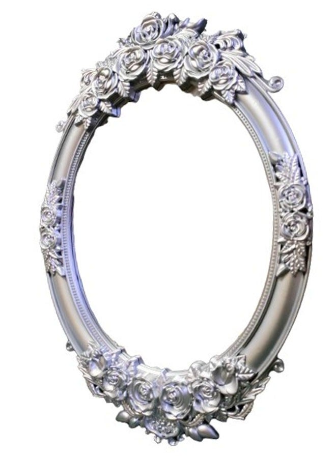 إن كي أكس مرايا مكياج ذات إطار معدني مثبتة على الحائط على شكل بيضاوي أو على الحائط لمدخل غرفة النوم والحمام - Image 3