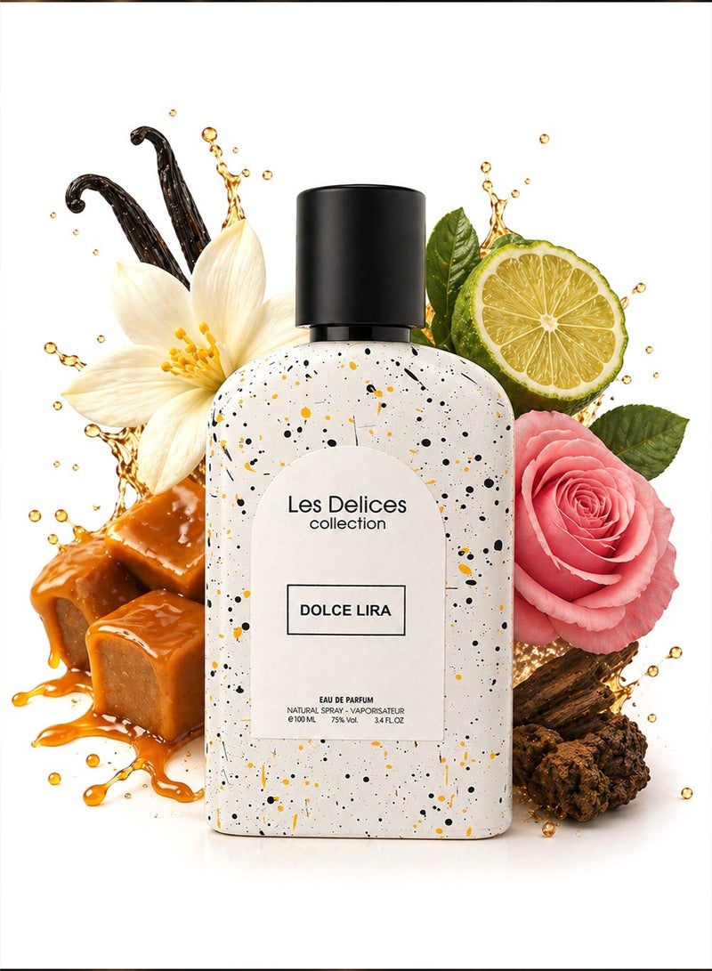 Divina Dolce Lira Eau de Parfum 100ml for Women - Long Lasting Women Perfume, Floral Citrus Fragrance, Luxury Ladies Perfume with Blood Orange, Bergamot, Jasmine, Rose & Musk - Image 1