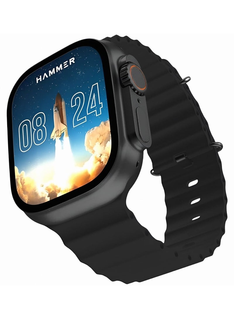 T9000 Smart Watch Bluetooth Wireless Charging - Black