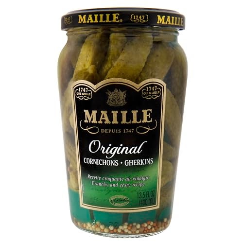 Maille Pickles Cornichons Original The perfect cornichon for garnishing a gourmet sandwich or snacking Product of France 135 oz - Image 1