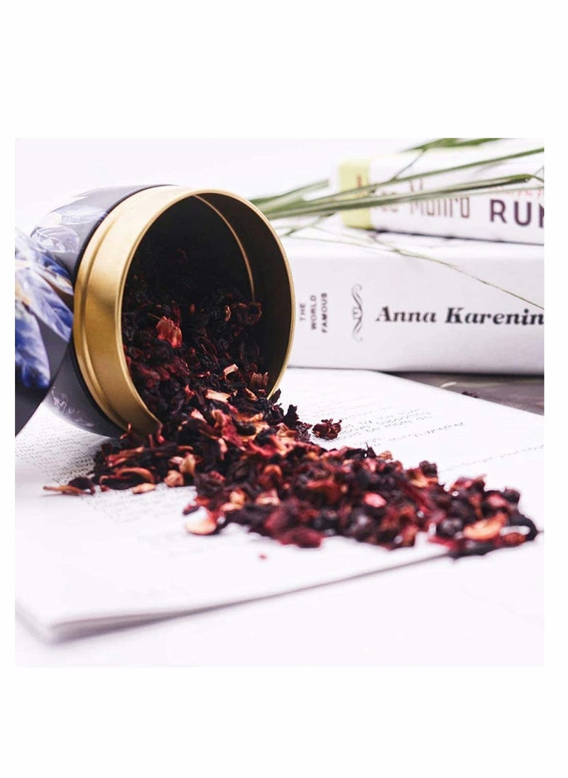 Metal Empty Tins Box, Round Gift Candy Loose Tea Storage Organizer Flower Tinplate Containers Mini Reusable for Tea Candy DIY Candle Wedding Party Favor Gifts 3 Pcs - Image 2