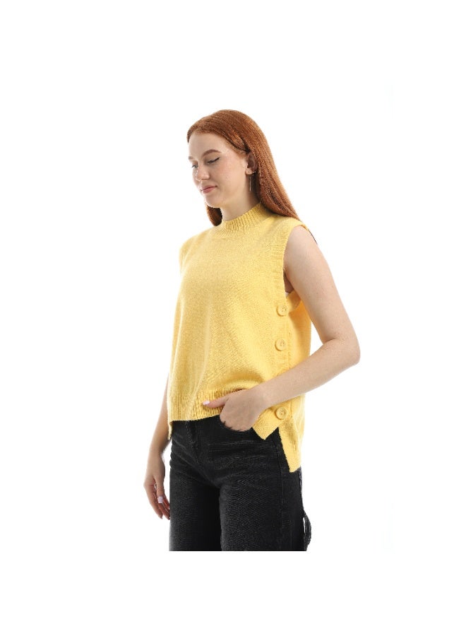 Coctail 17474-knitted vest-yellow - Image 2