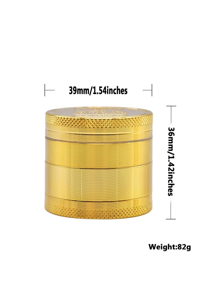 4 Layer Spice Crusher With Magnetic Lid Gold  - Image 2