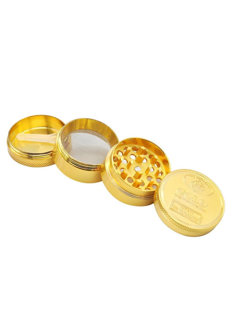 4 Layer Spice Crusher With Magnetic Lid Gold  - Image 5