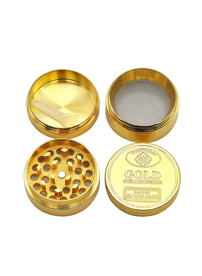4 Layer Spice Crusher With Magnetic Lid Gold  - Image 4