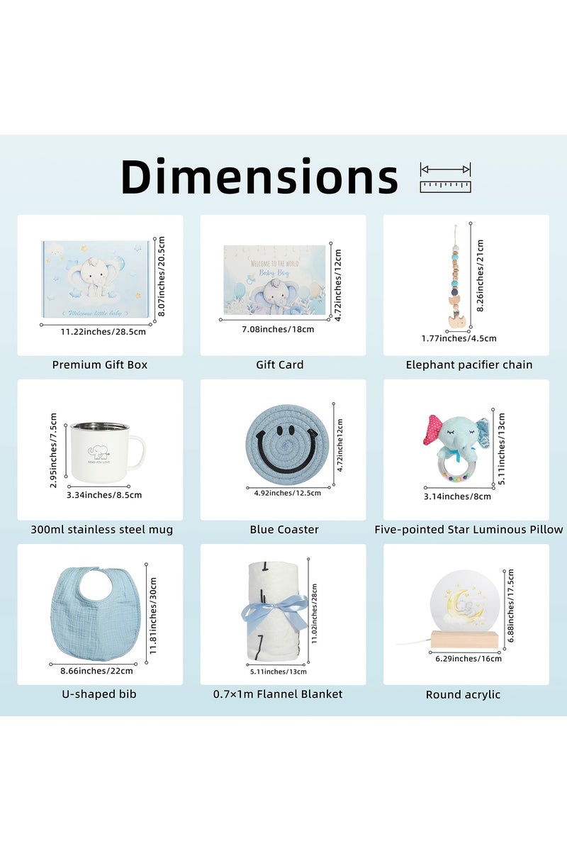 MissTiara Newborn Gift Basket - Baby Boy Gift Set, Birthday Gift Set, Get Well Soon Gift Set, Contains 10 Baby Gifts, Perfect for Pregnant Women, Expecting Mothers, and Friendships - Image 2