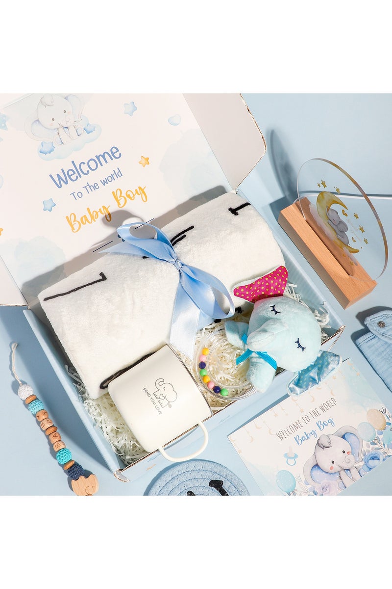 MissTiara Newborn Gift Basket - Baby Boy Gift Set, Birthday Gift Set, Get Well Soon Gift Set, Contains 10 Baby Gifts, Perfect for Pregnant Women, Expecting Mothers, and Friendships - Image 3