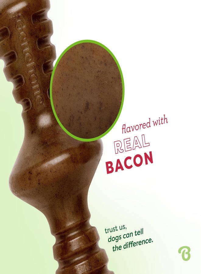 Benebone Zaggler Rolling Dog Chew Toy, Made in USA, Real Bacon Flavor, Large - Image 2