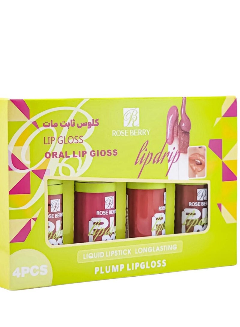 ROSE BERRY 4pcs LIP GLOSS PLUMP LIPGLOSS - Image 1