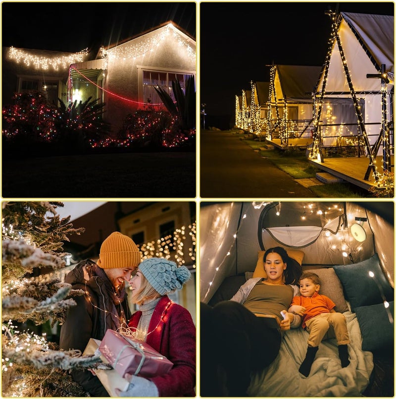 جليفار أضواء تخييم يتم التحكم فيها عبر التطبيق - أضواء سلسلة LED ذكية - أضواء USB متغيرة اللون، مقاومة للماء وقابلة للحمل، مثالية لتزيين الخيام ورحلات المشي لمسافات طويلة والإعداد الذكي في الهواء الطلق - Image 4