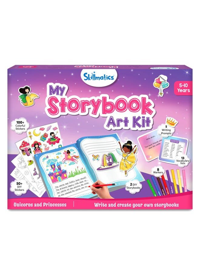 Skillmatics Storybook Art Kit - Create Fairytale Stories, DIY Craft & Writing Kit with 300+ Stickers, Scrapbooking & Journal Activity, Gifts for Kids Ages 5, 6, 7, 8, 9, 10 - Image 1