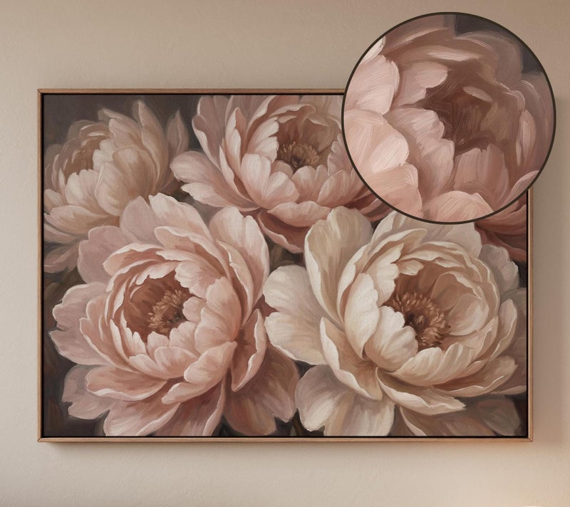TNESSENTIAL Vintage Botanical Wall Art, Dark Academia Decor, Framed Floral Canvas For Home Offices, Extra Large Luxurious Wall Decor - Image 5