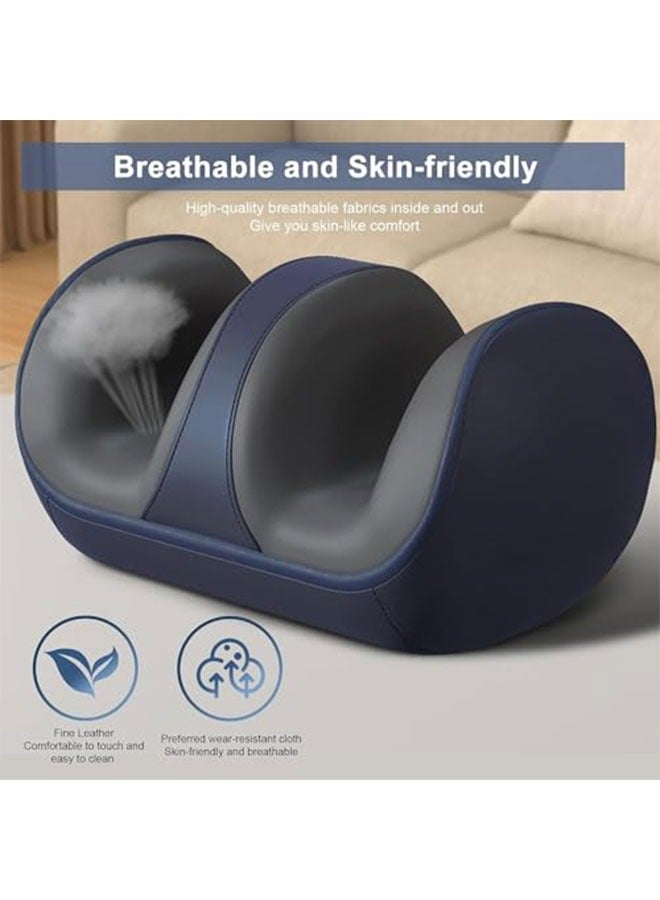 Super Big Electric Foot Leg Massager Deep Tissue Shiatsu Kneading Relax Heated Roller Calf Relieve Stress Care Foot Spa Machines（Navy Blue） - Image 4