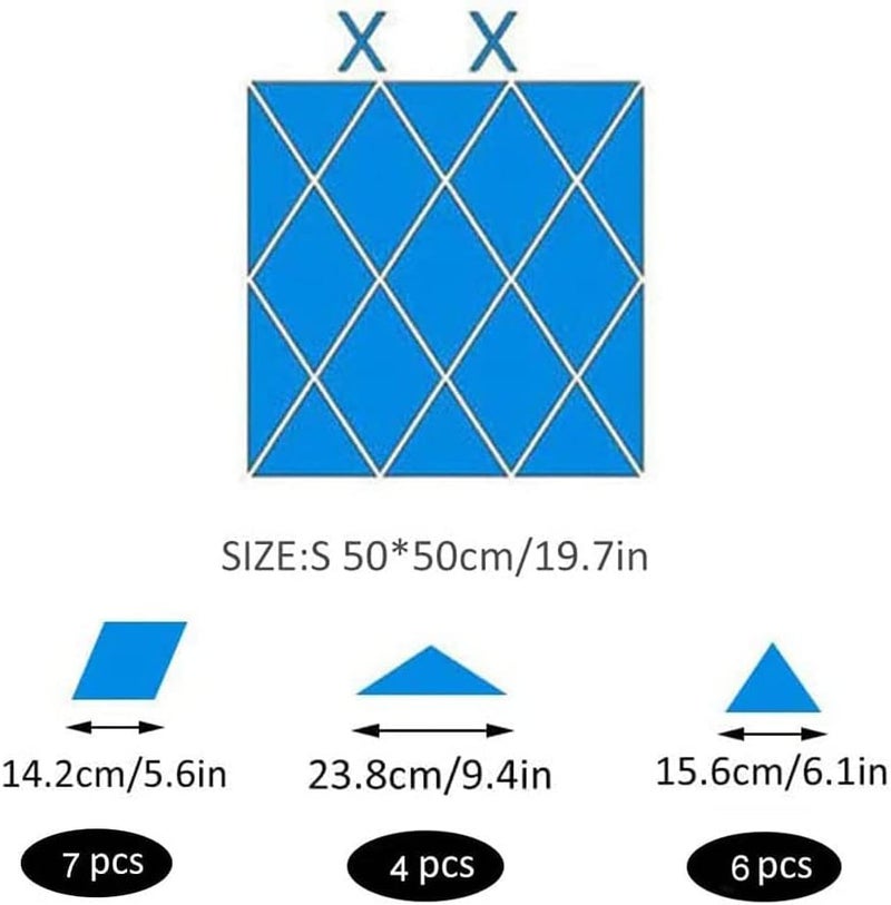 TPGP SSyang Pack of 17 Self-Adhesive Diamond Mirror Wall Stickers - Removable Acrylic Decor for Home - Image 2