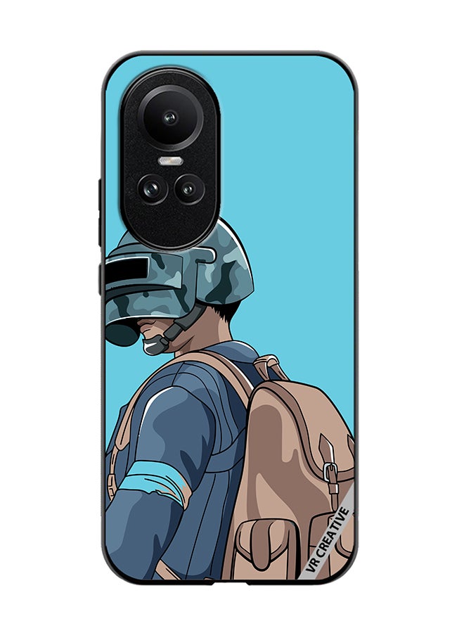 VR CREATIVE Protective Case Cover For Oppo Reno 10 Pro Helmet And In Military Uniform Design Multicolour - Image 1
