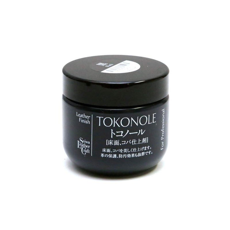 Seiwa Tokonole Leather Finish Burnishing Gum Clear Leathercraft Black 120g