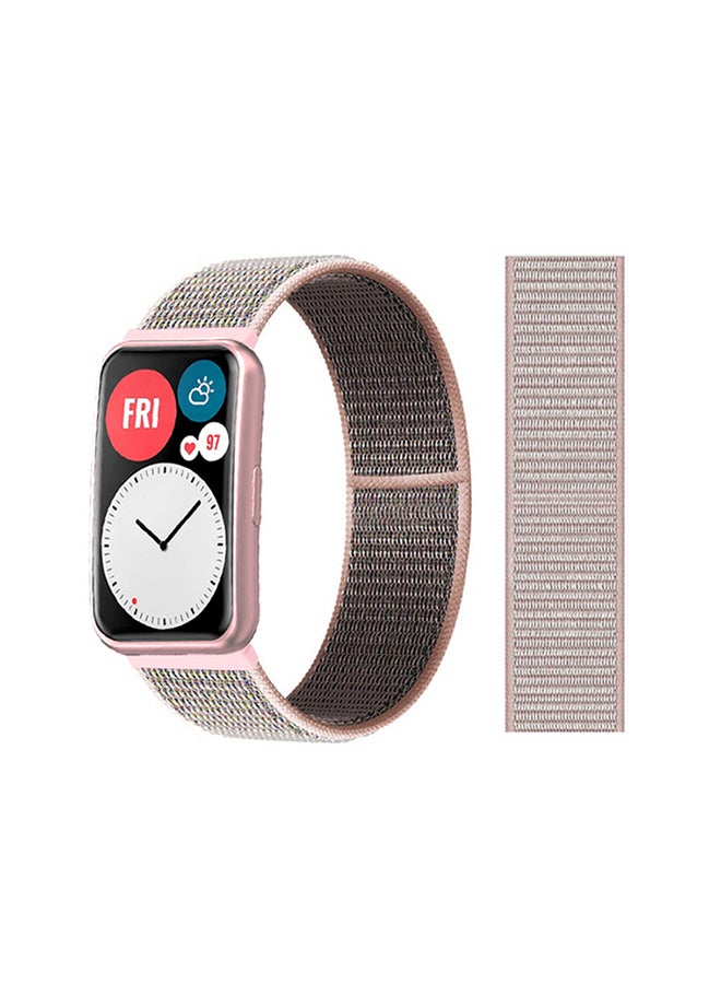 Loquat Nylon Replacement  Band For Huawei Watch Fit Pink  - Image 2