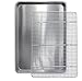Saffron & Sage Home Living Commercial Quality Cookie Sheet and Rack  Aluminum Half Sheet Baking Pan and Stainless Steel Cooling Rack Set 13x18 Rust  Warp Resistant Heavy Duty - Image 2