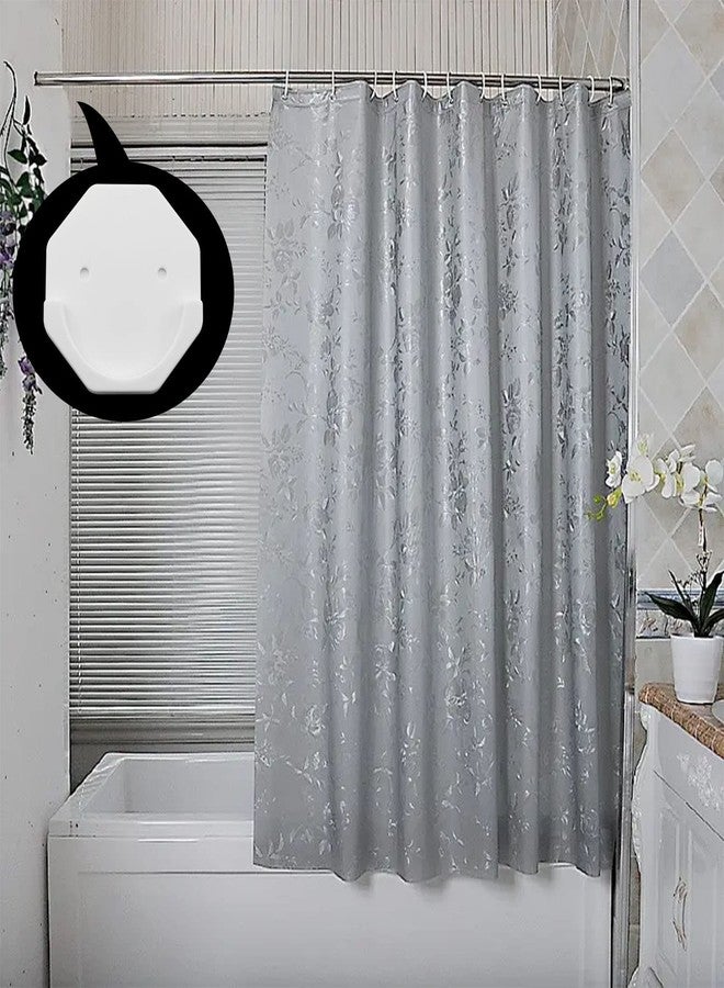 MEETOOT Curtain Rod Holder MEETOOT 2pcs Shower Curtain Rod Mount Holder For Wall Adhesive Bathroom Shower Rod Tension Retainer Hexagonal White with Screws DIY Shower Rod - Image 5