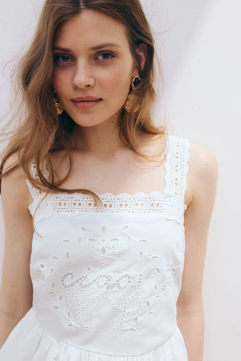 H&M Broderie anglaise cotton dress