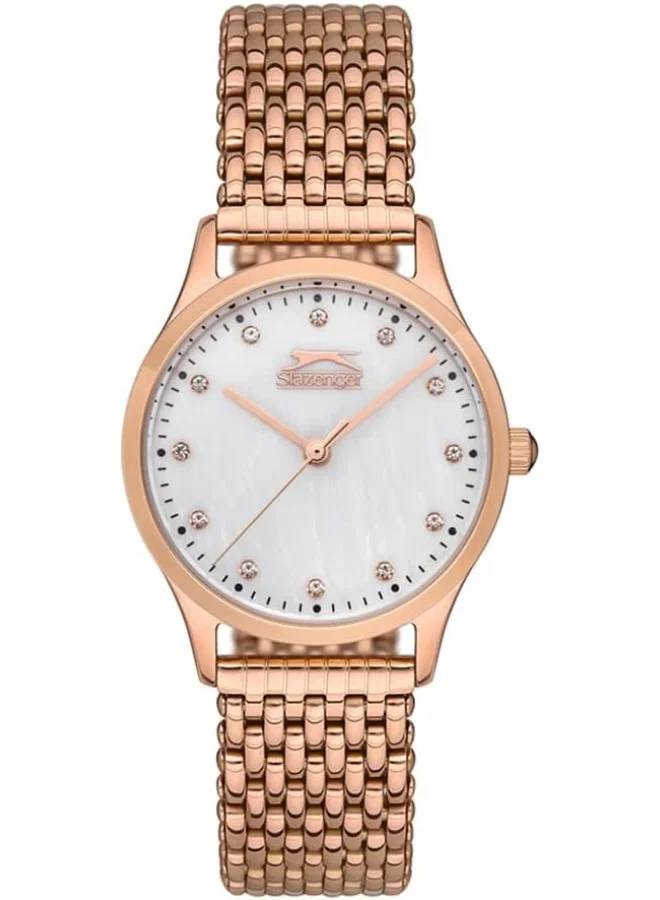 سلازنجر Women's Quartz Movement Watch, Analog Display and Metal Strap - SL.9.6535.3.02, Rose Gold, Pink, bracelet