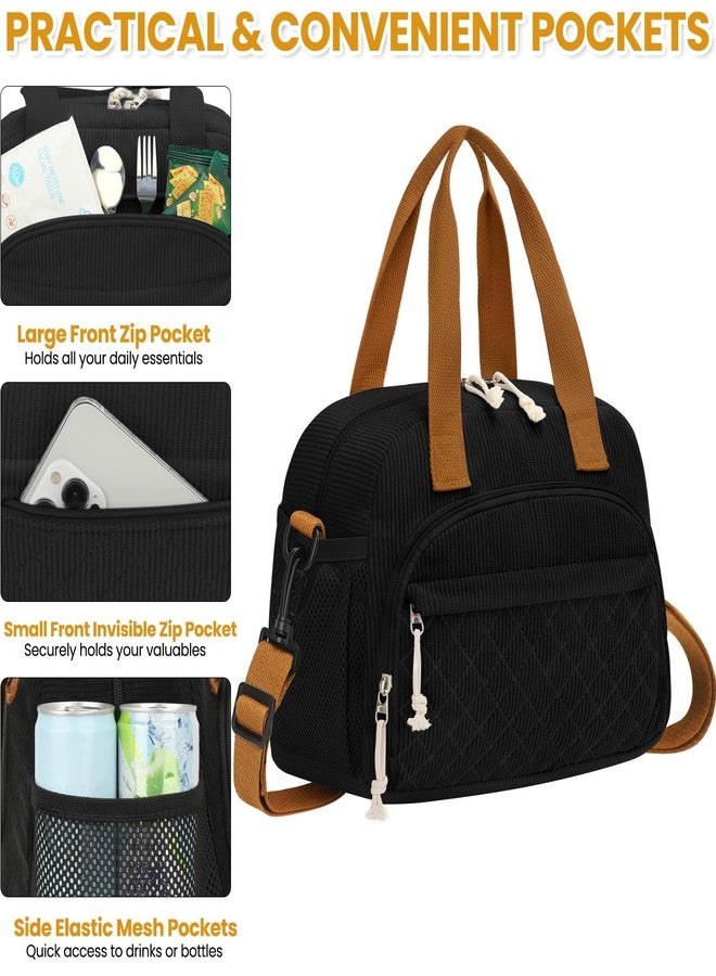 ELONGRIVER Insulated Lunch Bag for Women, Kids Girls, Black - Image 5