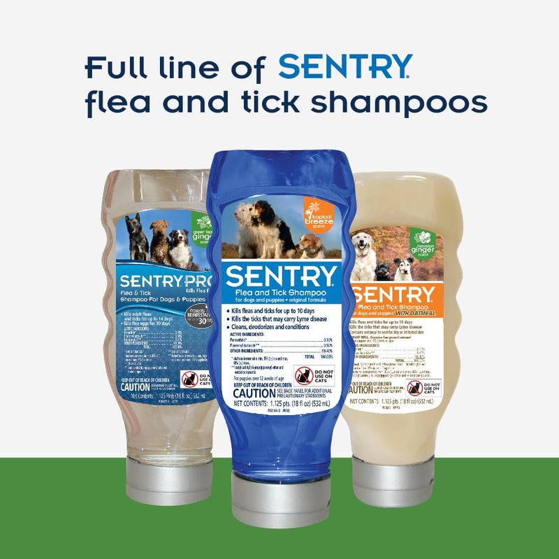 SENTRY Oatmeal Flea and Tick Shampoo for Dogs, Rid Your Dog of Fleas, Ticks, and Other Pests, Hawaiian Ginger Scent, 18 oz - Image 5