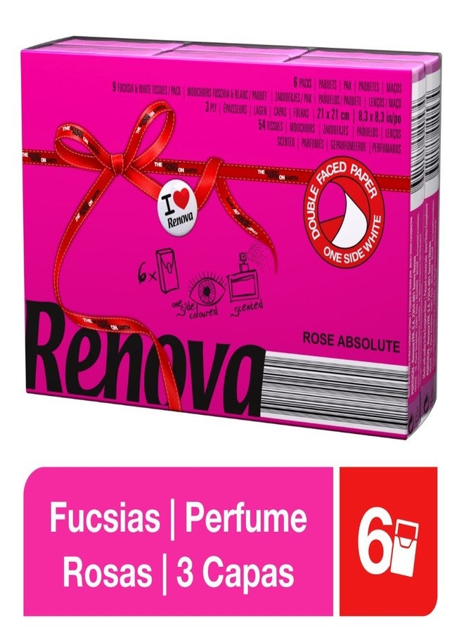 Renova Pocket Tissues - Fucsia , 3 Ply , Double Faced , Feminine And Fresh Rose Scented , First Time In INDIA. - Image 2