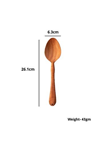 Fabartistry 100 Pure Neem Set of 3 ladles for RiceCurry Vegetables Rice Curry and Vegetables Ladles  - Image 5