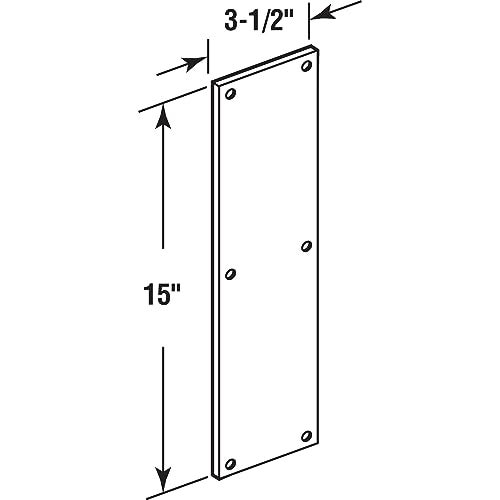 Prime-Line لوحة دفع باب برايم لاين J 4720، 3-1/2 × 15 إنش، ستانلس ستيل (عبوة فردية) - Image 2