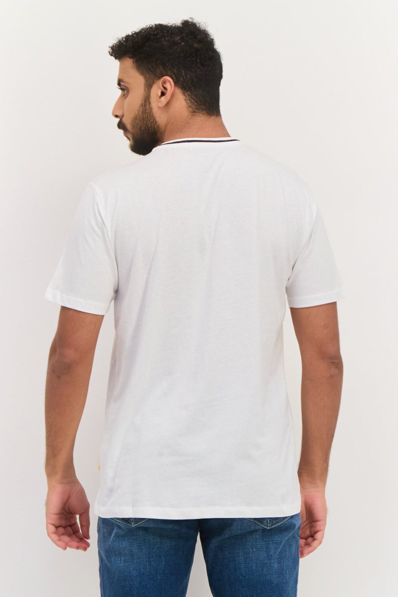 Gazzarrini Men Crew Neck Short Sleeves Graphic Print T-Shirt, White - Image 2